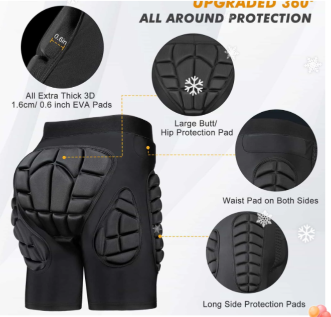 Alpine Comfort Padded Skiing/Skateboarding Shorts