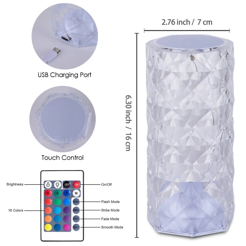 Crystal Touch LED Lamp