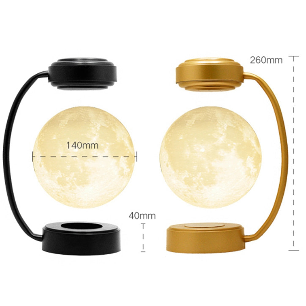 3D Magnetic Levitating Moon Lamp LED Night Light