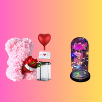 Bundle Pink Bear+Pink Rose