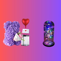 Bundle Purple Bear+Purple Rose